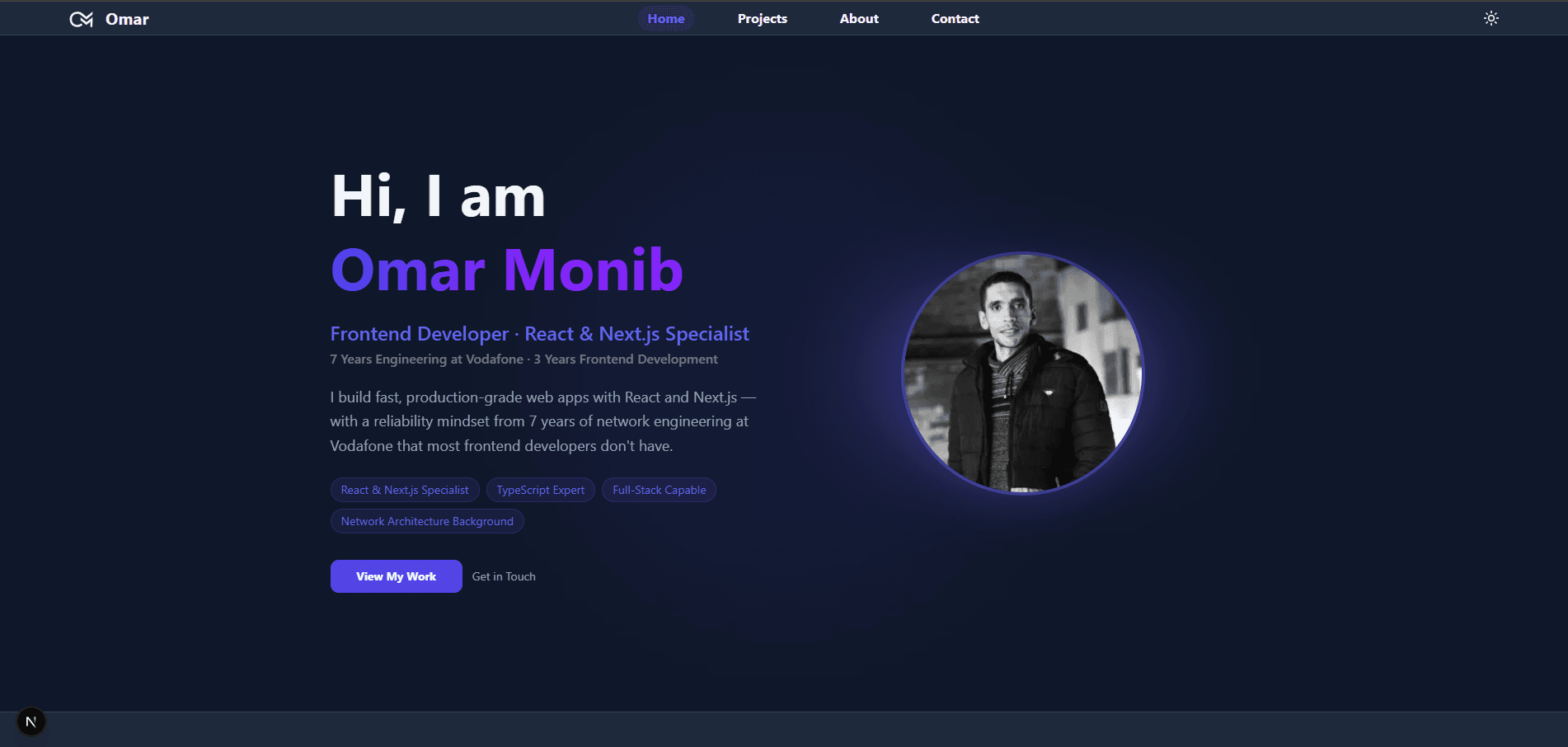 Screenshot of Omar Monib — Portfolio